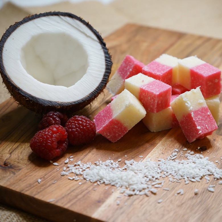 Coconut Ice Fudge